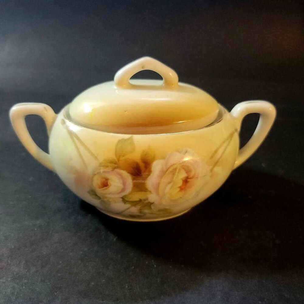 R.S. Germany Porcelain Sugar Bowl With a Lid